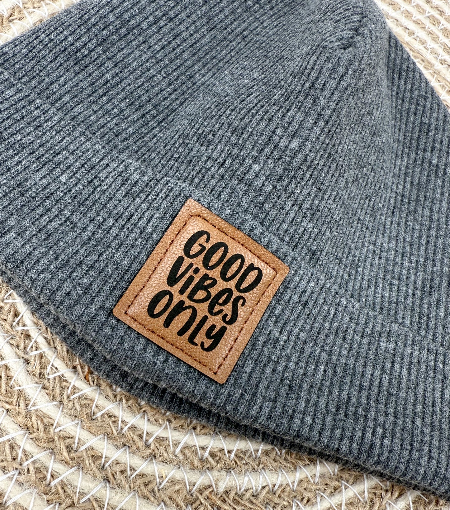 Rip- Beanie KU 34-38cm / dunkelgrau