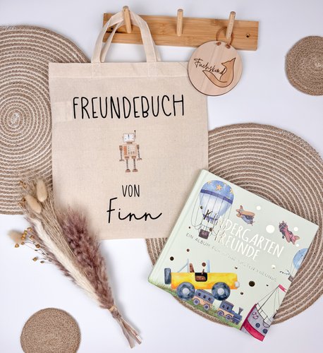 personalisierte Tasche für das Freundebuch