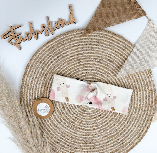 Haarband / Bio Baumwolle / KU 48cm / Eis pink
