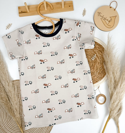 Shirt Gr. 134 / Bio Baumwolle / Betonmischer