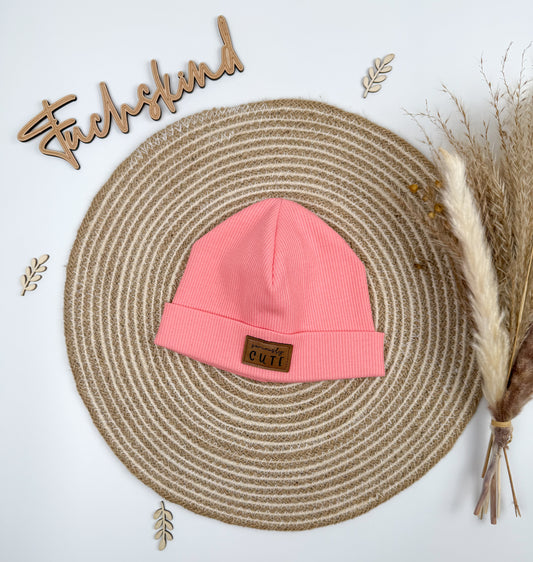 Rip- Beanie KU 38-41cm / pink