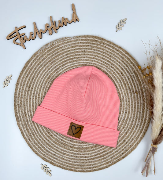 Rip- Beanie KU 46-49cm / pink