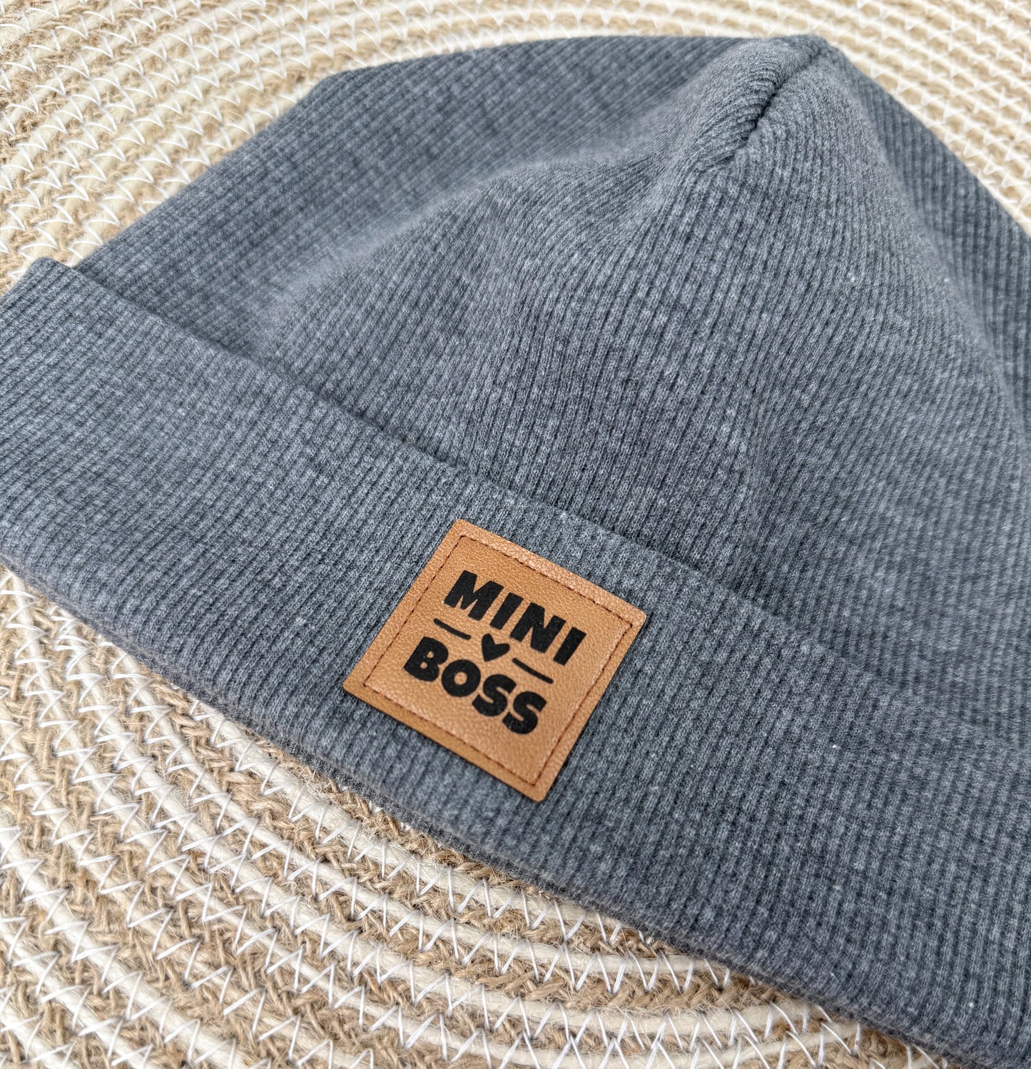 Rip- Beanie KU 46-49cm / dunkelgrau